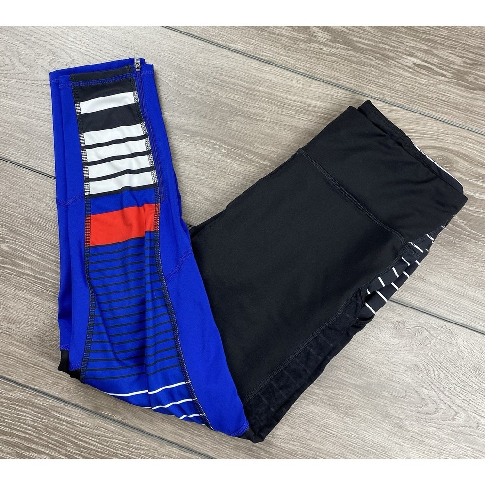 Champion‎ Women's Pull On Athletic Graphic Phone Pocket 7/8 Leggings Black Large